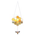 thumbnail image 2 of Stain Acrylic Honeycomb Suncatcher Window Hanging Decor WIth A Honey Bee Chain, 2 of 8