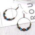 thumbnail image 2 of Guardurnaity 1 par de pendientes circulares de aleación de piedra artificial para mujer, estilo étnico, citas, viajes, ganchos para las orejas, Ropa, zapatos y accesorios Miscelánea, 2 of 6