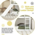 thumbnail image 3 of Bellemave Bunk Bed with Slide, Wood Twin Over Twin House Bed Frame with Ladder for Kids Teens(White), 3 of 8