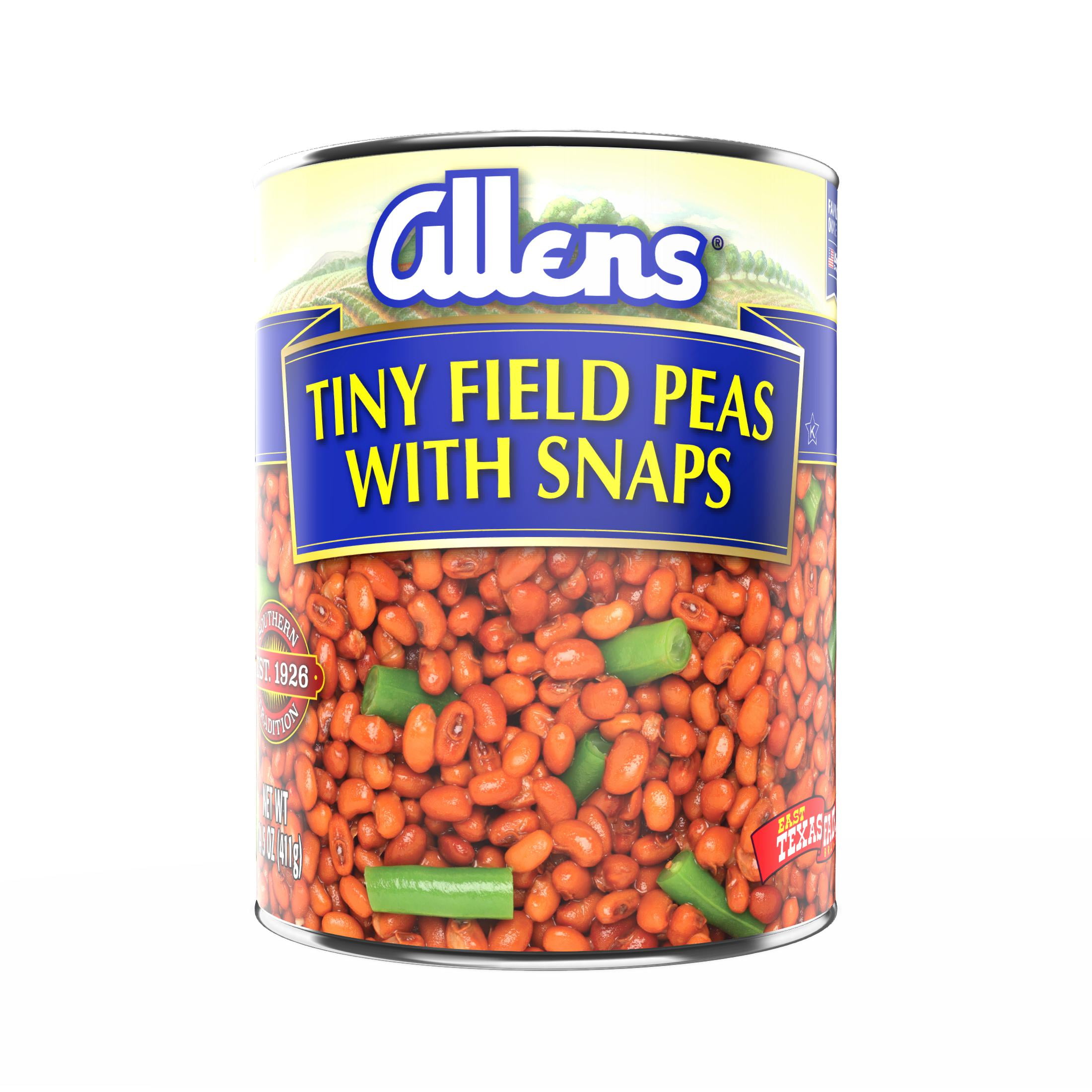 (12 pack) Allens Tiny Tender Field Peas with Snaps, 15.5 oz