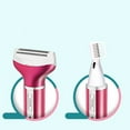 Painless Womens Electric Shavers Ladies Razors Rechargeable 4 in 1 Eyebrows Shaper Nose Trimmer
