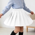 thumbnail image 7 of FRSASU Girls Mini Pleated Skirt Uniform Skirts for Girl High Waisted Casual Tennis Plaid Skort White, 7 of 7