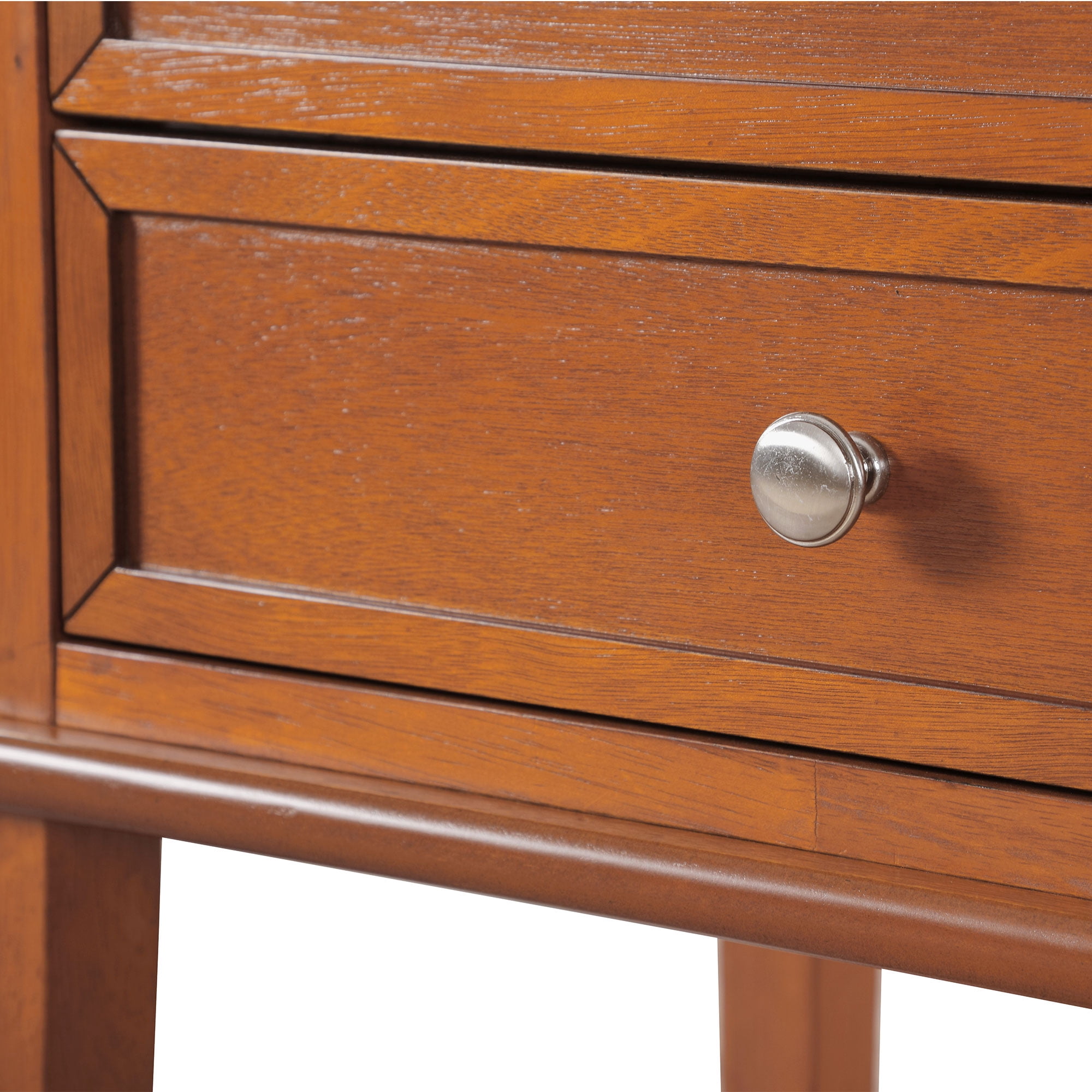 Glory Furniture Newton Contemporary Wood Side Table Nightstand, Oak