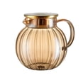 thumbnail image 1 of High Borosilicate Glass Cold Water Pitcher Amber Colored Iced Water Pitcher Large Capacity Household Glass Infuser Pitcher Cooled Boiled Water Pitcher1300ml, 1 of 9