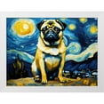 thumbnail image 2 of Stephen Chambers 24x19 White Modern Wood Framed Wall Art Titled - Pug, 2 of 6