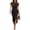 Black, variant on JULMCOMO Wedding Guest Dress Crew Neck Short Sleeve Wrap Tie Waist Summer Midi Dresses Side Split Slim Fit Casual Sundresses Brown M
