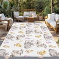thumbnail image 2 of Happy Easter Outdoor Rug for Patio/Deck/Porch, Non-Slip Large Area Rug 3 x 5 Ft, Spring Bunny Chickens Lambs Easter Eggs Indoor Outdoor Rugs Washable Area Rugs, Reversible Camping Rug Carpet Runner, 2 of 8