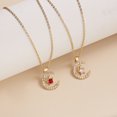 thumbnail image 3 of Collier Femme Forme Étoile Lune Strass Brillant Collier pour Cadeau, 3 of 8