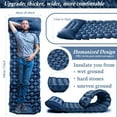 thumbnail image 3 of Portable Inflatable Camping Mattress with Pillow, Foot Pump - Ultra Light Blue, 3 of 5
