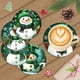 thumbnail image 5 of Posavasos de poliéster, adornos navideños, juego de manteles individuales con temática navideña, absorbentes y aislantes del calor, posavasos para decoración festiva del hogar, decoraciones de Hallowe, 5 of 7