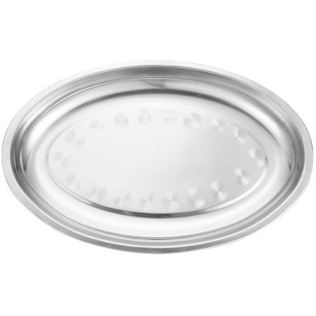 

Guiyong Stainless Steel Oval Plate Steaming Fish Plate Snack Dessert Service Tray