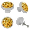 thumbnail image 4 of Sunflower Fluorescent Drawer Pulls with Screws - Round 4-Pack - Glow-in-the-Dark Knobs for Cabinets, Wardrobes, Dressers, 4 of 6