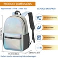 thumbnail image 3 of 17 Inch Lightweight Backpack,PVC Waterproof Oxford Fabric, Ergonomically Designed, with Large Capacity, Frozen Aesthetic Pattern, 3 of 5