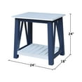 thumbnail image 2 of Surrey Solid Wood End Table with Shelf - Blue/Antiqued Chalk, 2 of 8