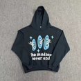 thumbnail image 1 of Traje de sudadera con capucha holgada con estampado de letras de High Street para hombres y mujeres para parejas, 1 of 5