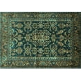 thumbnail image 1 of Ahgly Company Machine Washable Indoor Rectangle Persian Turquoise Blue Traditional Area Rugs, 2' x 5', 1 of 4
