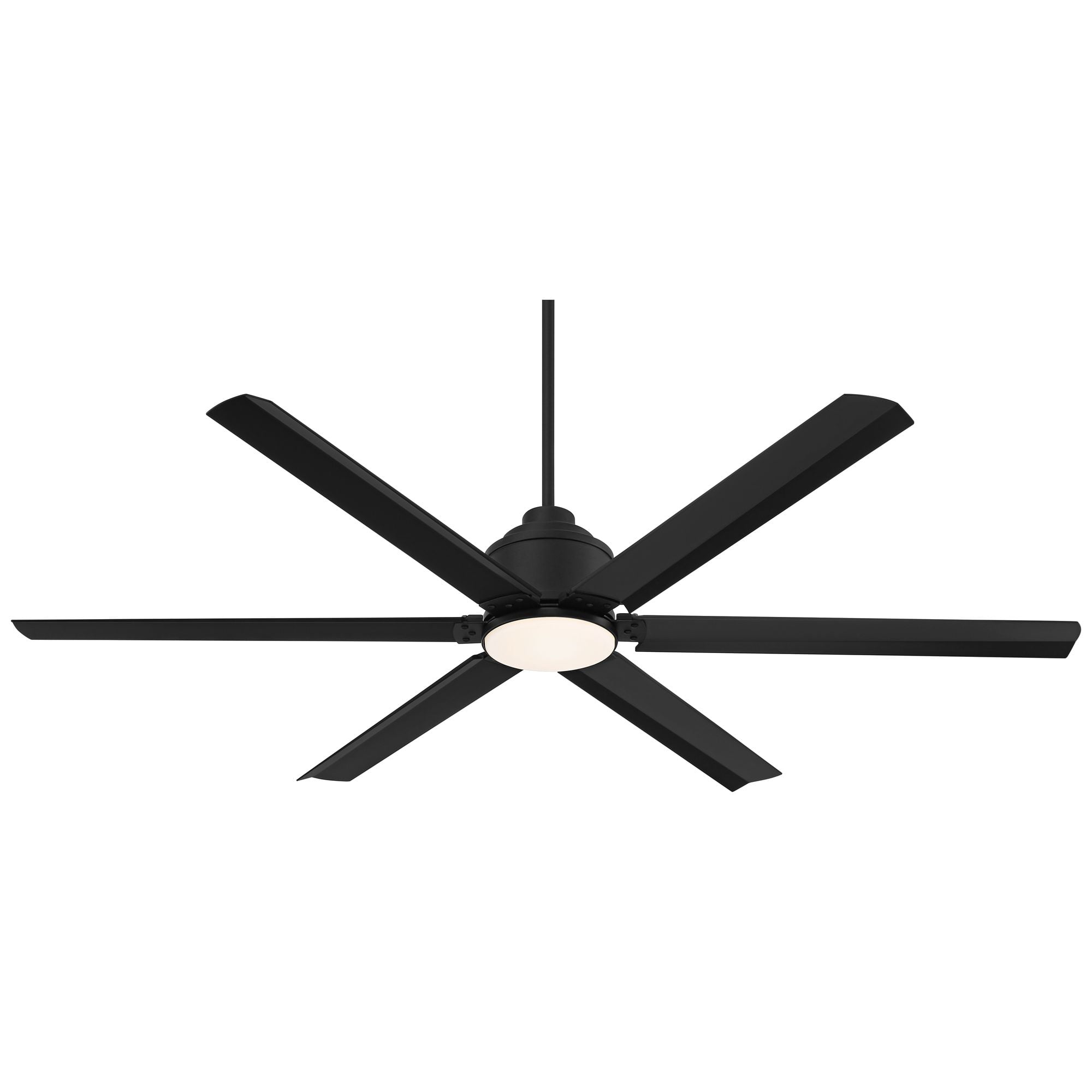 65" Casa Vieja Modern Industrial Outdoor Ceiling Fan with Dimmable LED Light Remote Control Matte Black Wet for Patio Exterior