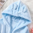 thumbnail image 6 of GYRATEDREAM Girls Bathrobes Kids Hooded Robes Plush Warm Fleece Pajamas Soft Coral Sleepwear, 6 of 7