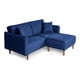 thumbnail image 3 of Sala Modular Sofá Cama Reversible de Lino Azul Modelo Ritz Makora, 3 of 9