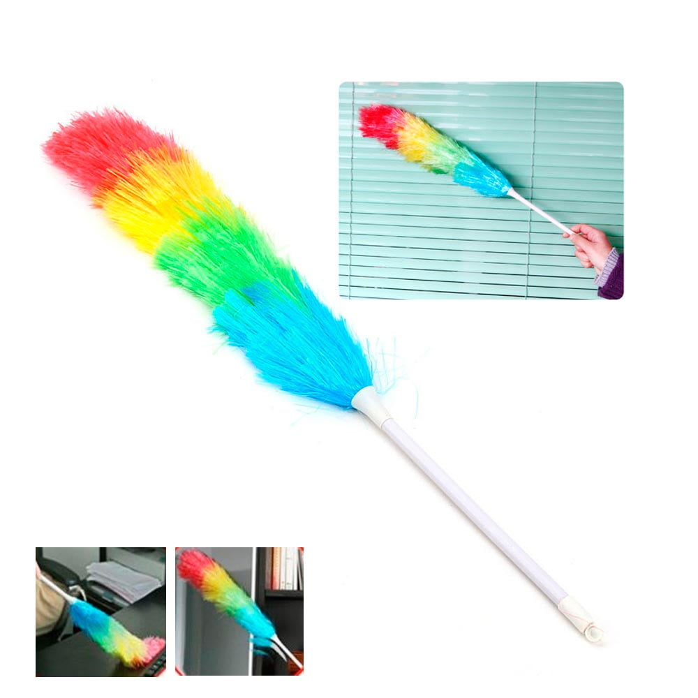 Home Kitchen Large 27" Inch Static Duster - With Multi Color Microfiber Cloths, Electrostatic Feather Duster Attracts Dust Like A Magnet, Assorted - View #13