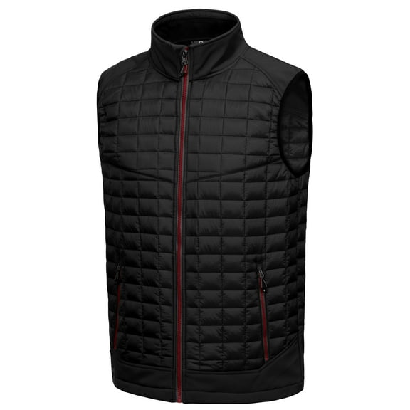 Little Donkey Andy Men’s Lightweight Puffer Vest, Warm Outdoor Sleeveless Jacket for Hiking Travel Running Black M