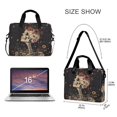 thumbnail image 3 of FORMRS 16" Laptop Bag Carrying Sleeve Case with Handle Travel Shoulder Briefcase, Skeleton with Flowers Pattern, 3 of 8