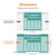 thumbnail image 3 of Organizador de cajones para cubiertos Lifewit, expandible, turquesa, 3 of 9