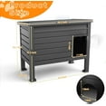 thumbnail image 6 of Decksplore Outdoor Cat House (31"x26.7"19"), 100% Insulated, Weatherproof HDPE Feral Cat Shelter with Raised Floor (Black), 6 of 8