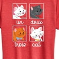 thumbnail image 3 of Disney Classics - Cats & Dogs - Un Deux Trois Cat - Women's Short Sleeve Graphic T-Shirt, 3 of 5