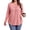 Coral, variant on Womens Plus Size Tops Casual Pleated V Neck Fall Blouse Tunic Long Sleeve Shirts