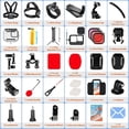 thumbnail image 4 of HONGDAK 63in1 Action Camera Accessories Kit for GoPro Hero 13/12/11/10/9 , Waterproof Housing+Silicone Case+ Adjustable Arm+Head Chest Wrist Strap+Bike Mount+Suction Cup+Floating Grip Bundle, 4 of 8