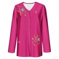 thumbnail image 5 of Fancifize Breast Cancer Cardigan for Women Cute Long Sleeve Pink Sweater Lightweight Casual Soft Knit Jacket Fall Winter Outwear for Going Out, 5 of 5