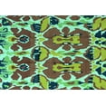 thumbnail image 1 of Ahgly Company Machine Washable Indoor Rectangle Abstract Turquoise Blue Modern Area Rugs, 5' x 8', 1 of 4