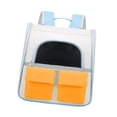 thumbnail image 4 of Mochila portadora de mascotas portátil portátil de viaje de viaje ventilado bolso de bolso para cachorro gatos pequeños senderismo transparente naranja, 4 of 8
