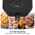 thumbnail image 5 of Sweetcrispy 3 Qt Compact Air Fryer, 4-in-1 Air Fry Bake Roast Reheat, Dishwasher-Safe, Black, 5 of 8