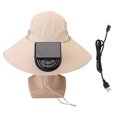 thumbnail image 2 of Sombrero De Cubo Para El Sol, Senderismo, Camping, Pesca, Sombrero Con Energía Solar Y Carga USB, Faro Transpirable, Tela De Mezcla De Poliéster Y Algodón Para Playa, 2 of 7
