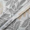 thumbnail image 2 of Marina Decoration Ultra Soft Silky Zipper Rich Printed Rayon from Bamboo All Season Duvet Cover Set with Pillowcases, Taupe Grey Leaves Pattern, 2 of 7