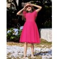 thumbnail image 3 of Arshiner Girls Tulle Dress Summer Birthday Party Fairy Puffy Cute Toddler Tutu Dresses Hot Pink 7Y, 3 of 8