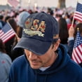 thumbnail image 4 of America Birthday Hat 250 Years Anniversary Hat Patriotic USA Baseball Cap Adjustable Distressed Print Soft Washed Cotton for 4th of July & Daily Wear Navy, 4 of 7