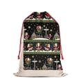 thumbnail image 2 of Christmas Bags Drawstring,Black Christmas Santa Pattern Large Xmas Christmas Gift Bags,Reusable for Xmas and New Year Party Favors and Supplies,27.6" X 19.7", 2 of 5