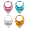 thumbnail image 1 of Baberos bandana absorbentes, baberos para bebé, algodón suave, broches ajustables, toalla para saliva con babero, juego de 4,Estilo:Estilo 3;, 1 of 5