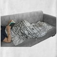 thumbnail image 6 of Modern Soft Flannel Fleece Blanket, Restaurant Cafe Bar Themed Outline Detailed Sketch Scene Art Design Tables Chairs, Cozy Plush for Indoor and Outdoor Use, 50" x 60", Black White, by Ambesonne, 6 of 6