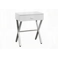 thumbnail image 7 of Nightstand in Brown Laminate and Chrome Metal, Offering Storage and Modern Design, 7 of 7