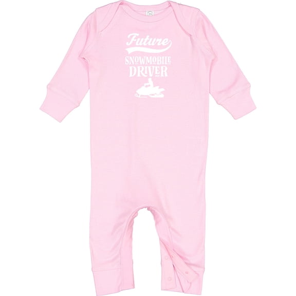 Inktastic Future Snowmobile Driver Snowmobiling Baby Romper Coveralls