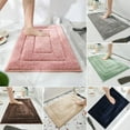thumbnail image 2 of Xiao Hua Alfombrilla de baño antideslizante en forma de U, color gris coral, suave y esponjosa, lavable a máquina, fuerte absorción de agua, 20 x 16 pulgadas, 1 pieza, 2 of 5