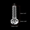thumbnail image 2 of M3x12mm Plástico Phillips Pernos 100uds PC Plana Cabeza Máquina Tornillos Transparente Unique Bargains tornillos de máquina, 2 of 5