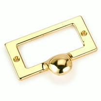 Highpoint Drawer Pull With Card Holder Polished Brass Finish