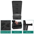 thumbnail image 6 of DWVO 4 Drawers Dresser Shelf Organizer Bedroom Bedside Storage Tower Black, Black Grey, 6 of 8