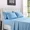 blue, variant on Huba Homes 6 Piece Bed Sheets Deep Pocket Microfiber Comfort 1800 Series Queen Sheet Set vanilla