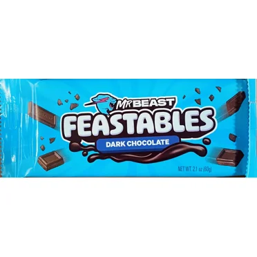 Mr Beast Feastables DARK CHOCOLATE NEW 2.1 oz Candy Bar